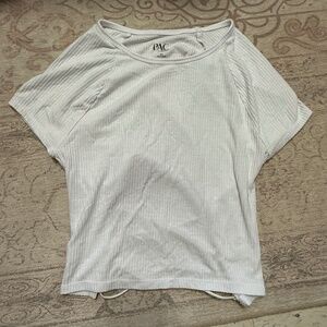 White laced back top